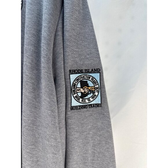 Adidas 2XL Golf Quarter Zip 3 Striped Sweatshirt ISMGA Rhode Island Gray Jacket - Picture 4 of 9